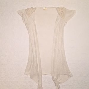 Boutique Brand - Knit Duster w/ Floral Shoulder